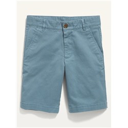 Built-In Flex Flat-Front Straight Twill Shorts for Boys