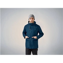LIVERGY® Herren Regenmantel, mit Kapuze und Kordel