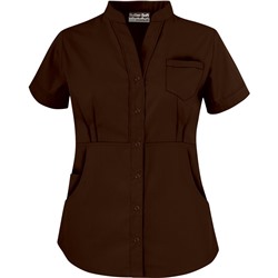 Butter-Soft Scrubs by UA™ Women's Solid Mandarin Collar Snap Front Top