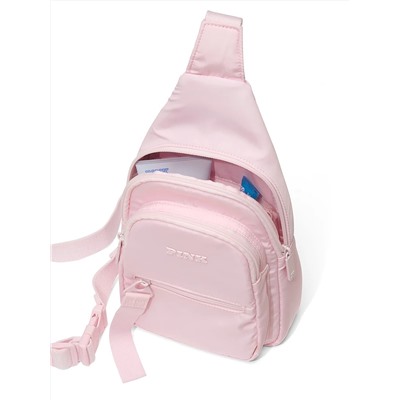 PINK Nylon Sling Backpack
