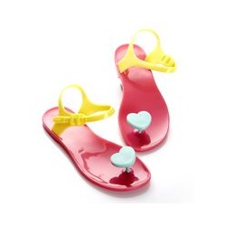 Сандалии Zhoelala Heart (фуксия+голубой+желтый) / Zhoelala Heart (magenta+blue(heart)+yellow)