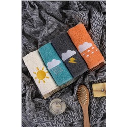 Mürdüm Home 30x50cm 4 Parça El Havlusu | Yüz Havlusu | Mutfak Havlusu HS-MEVSIM