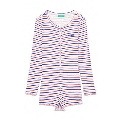 Mono corto 100% algodón rayas multicolor