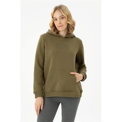Kadın Haki Basic Sweatshirt