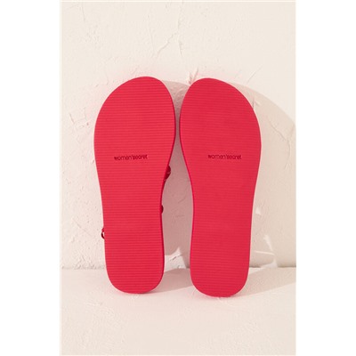 Chanclas cuerda Snoopy rojo