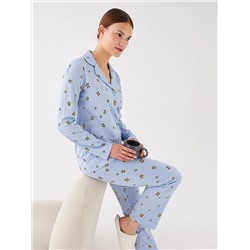 LC Waikiki Gömlek Yaka Desenli Uzun Kollu Kadın Pijama Takımı, LCW DREAM                                            
                                            Gömlek Yaka Desenli Uzun Kollu Kadın Pijama Takımı