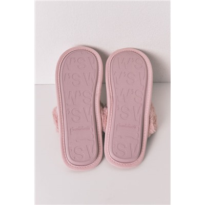 Zapatillas casa pelo sintético rosa