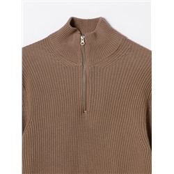 JERSEY DE CUELLO ALTO CON CREMALLERA
