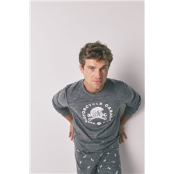 Pijama largo hombre polar "Motorcycle"