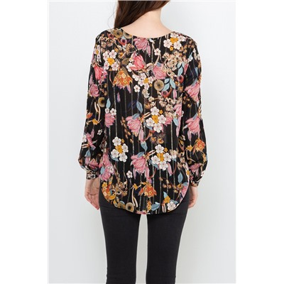 Blusa Negro y rosa