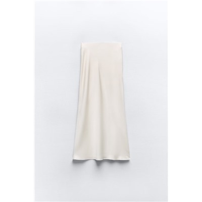 SATIN MIDI SKIRT