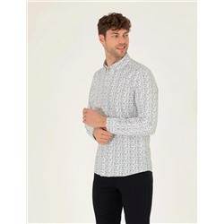 Haki Slim Fit Uzun Kollu Gömlek