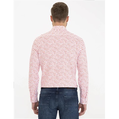 Pembe Slim Fit Uzun Kollu Gömlek