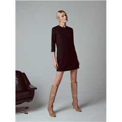 Kleid In Velourslederoptik