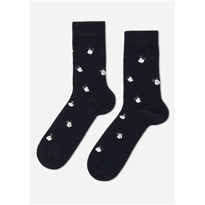 Kurze Herren-Baumwollsocken mit Mickey Mouse-Print