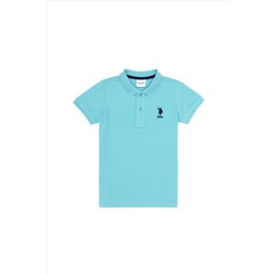 Erkek Çocuk Mint Basic Polo Yaka T-Shirt