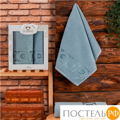 11808 Комп. Пол. TWO DOLPHINS махр. в короб. (50x90/70х140) 2 шт. MOSS серый