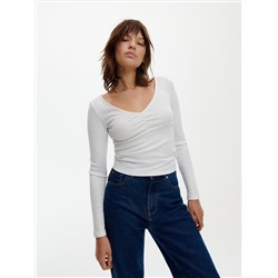 Bluse mit gesprenkelter Textur