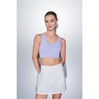 Sujetador deportivo reversible lila y blanco