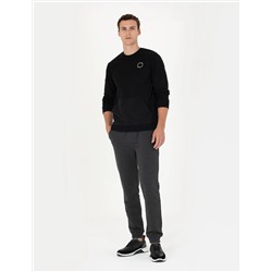 Antrasit Melanj Slim Fit Eşofman Altı