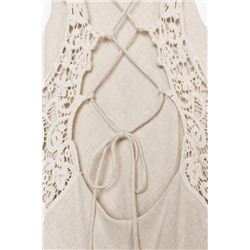 CROCHET KNIT MIDI DRESS