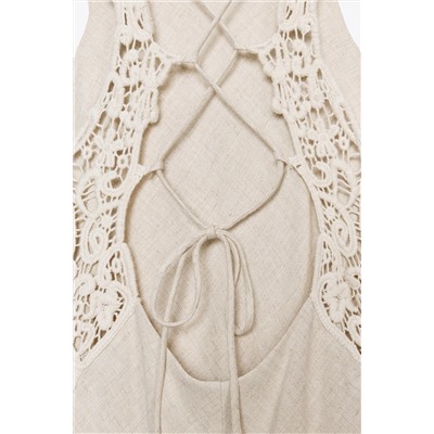 CROCHET KNIT MIDI DRESS