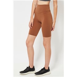 Leggings ciclista cintura alta - Camel