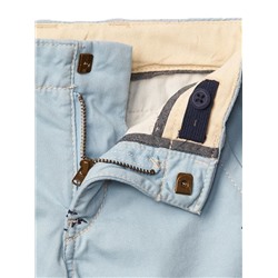 Ocean embroidery flat front shorts