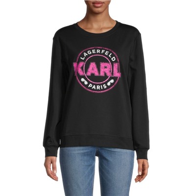 KARL LAGERFELD PARIS Logo Graphic Pullover