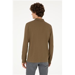 Erkek Haki Basic Sweatshirt