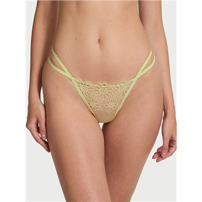 The Lacie Eyelet Mesh Strappy String Thong Panty