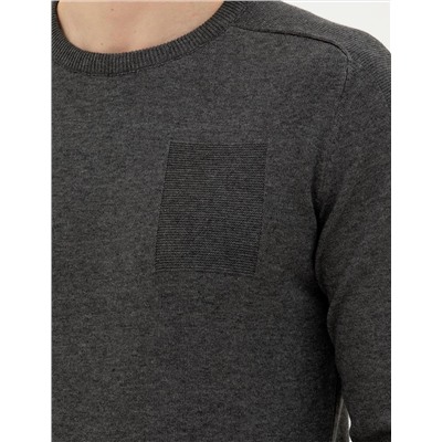 Koyu Gri Slim Fit Kazak
