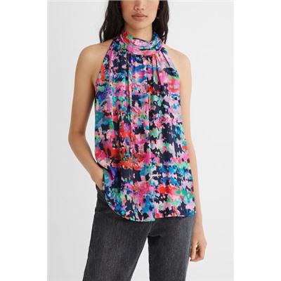 Blusa loose cuello halter