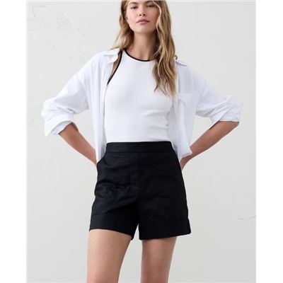 Linen-Blend Pull-On Short