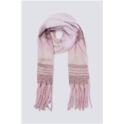 Bufanda cuadros rosas y crudos