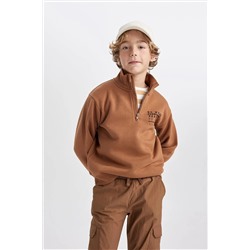 Defacto Erkek Çocuk Yarım Fermuarlı Kalın Sweatshirt B2961A823WN