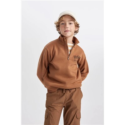 Defacto Erkek Çocuk Yarım Fermuarlı Kalın Sweatshirt B2961A823WN