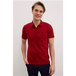 Erkek Bordo Basic Polo Yaka Tişört