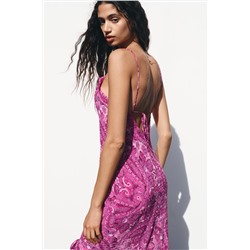 PRINTED MIDI DRESS
