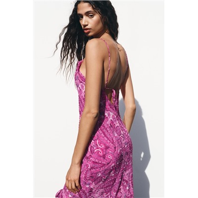 PRINTED MIDI DRESS