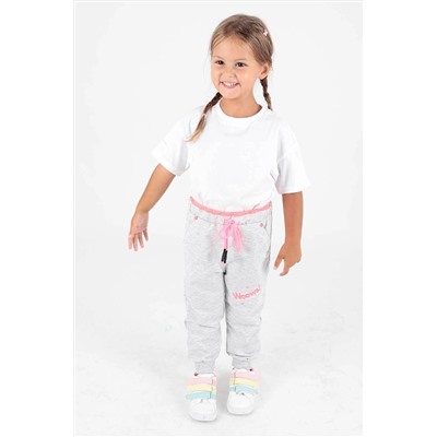 AHENGİM Kids Ak622459 Kız Woows Baskılı Eşofman Altı 1-2-10001045