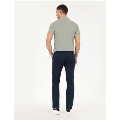 Lacivert Regular Fit Kanvas Pantolon