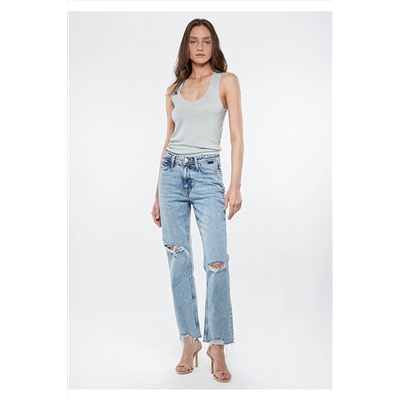 Mavi New York Açık Mavi Yırtıklı Vintage 90s Jean Pantolon 101441-83663 TYCCYWBATN168752296824266