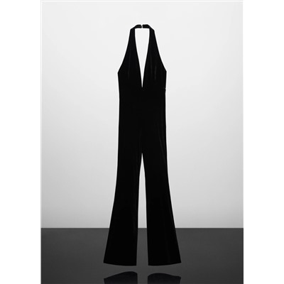 Mono terciopelo cuello halter