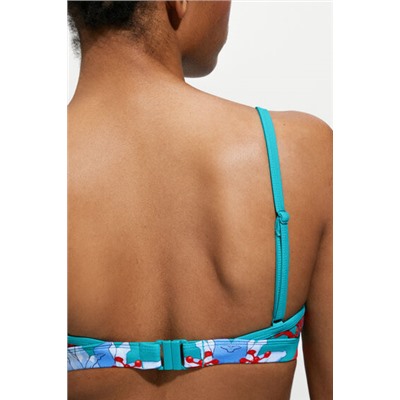 Top bikini triángulo corales
