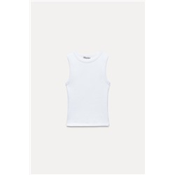 SLEEVELESS RIBBED TOP