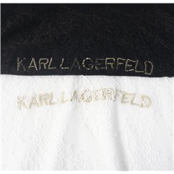 Вязаный кардиган с кружевной строчкой и вышитыми буквами KARL LAGERFEL*D ОРИГИНАЛ!