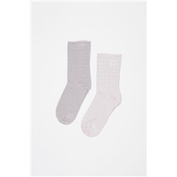 2 pares de calcetines Blanco y gris claro