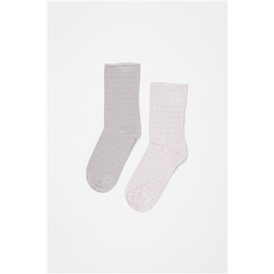 2 pares de calcetines Blanco y gris claro