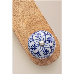 Dordogne Seramik Kapı Stoperi - Mavi/Beyaz